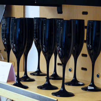 Black Champagne flutes